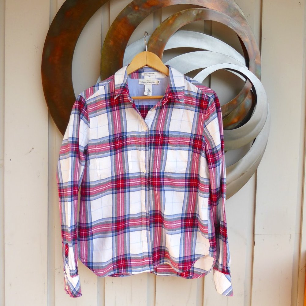 Cotton Flannel Check Shirt, Size 12